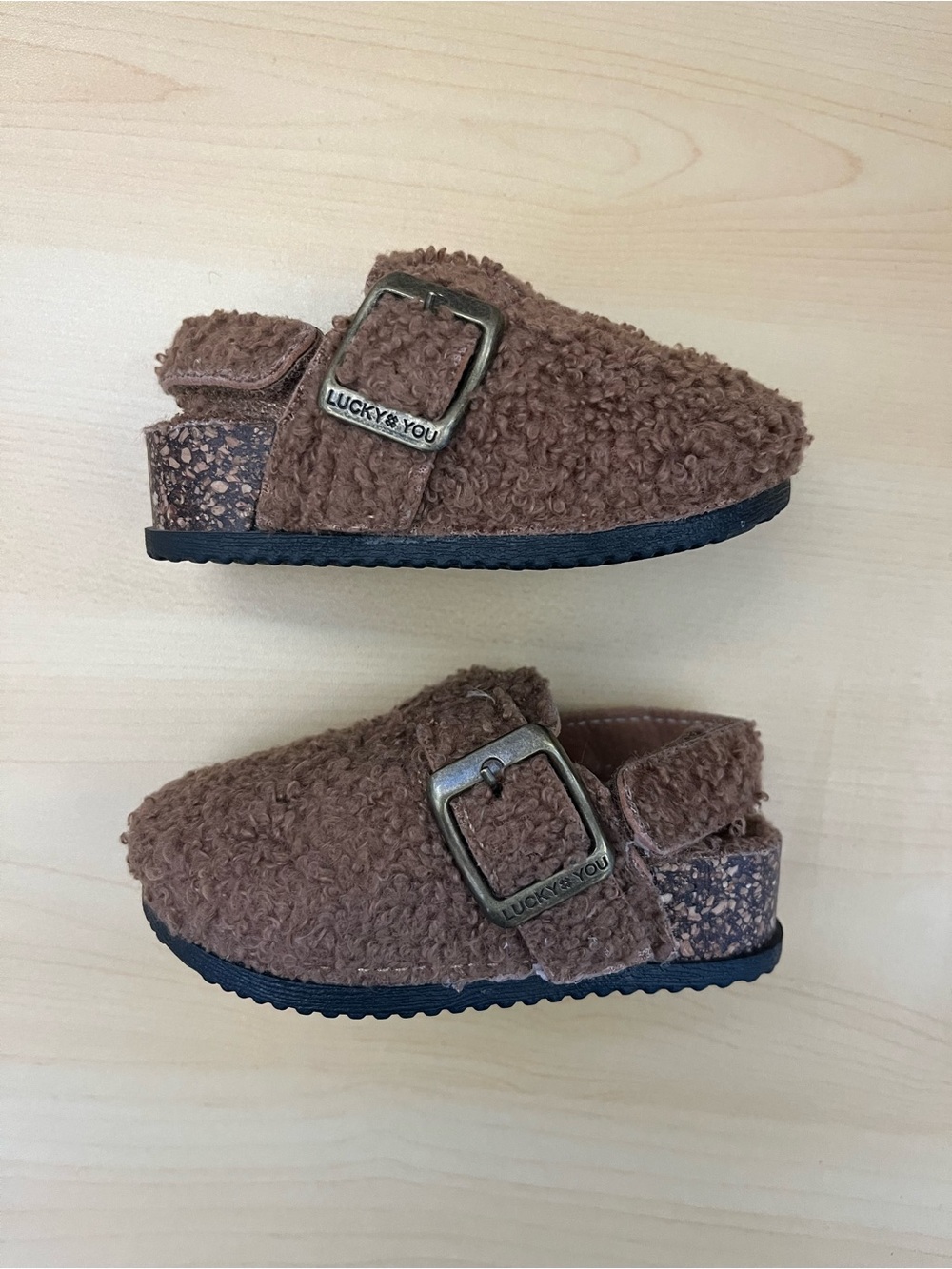 Lucky Brand Brown Sherpa Baby Walker Clog NWT